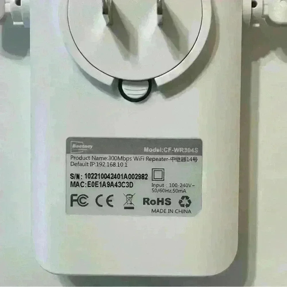 Baetaey Wifi Repeater 300Mbps Wifi Range Extender CF-WR304S - Picture 6 of 7